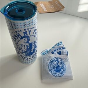 NEW: Crash My Playa Cancun Blue Party Tumbler  and reusable bag